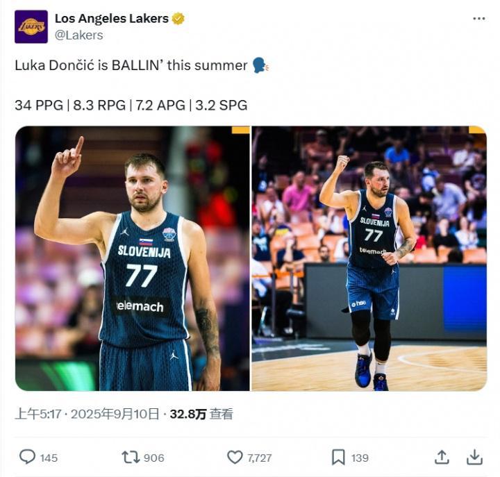 开云体育下载-湖人官推终晒东契奇！湖密疯狂阴阳：顶不住压力发了？可悲的球队